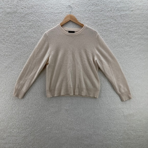 Quince Sweaters - Quince Sweater Womens L Cream Mongolian Cashmere Soft Luxury Cozy Cabin